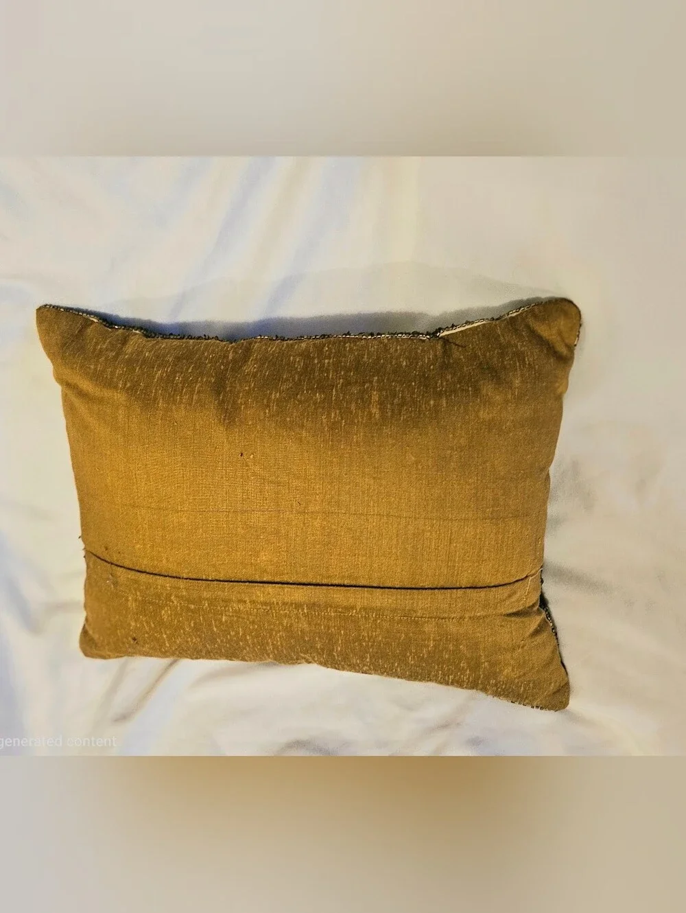 Source Unknown Gold and Black Bouclé Accent Pillow 12in X 16 In